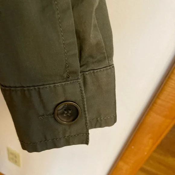 Style & Co. Olive Green Utility Jacket with Rhinestone Accents Military - Picture 9 of 11